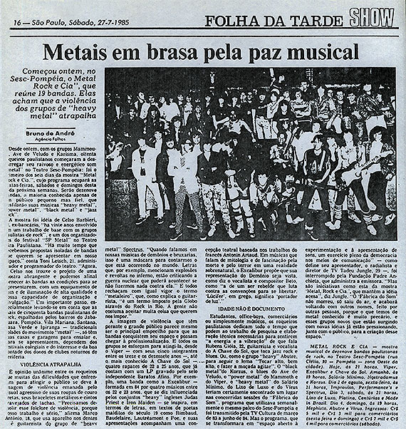 metal rock e cia na folha da tarde