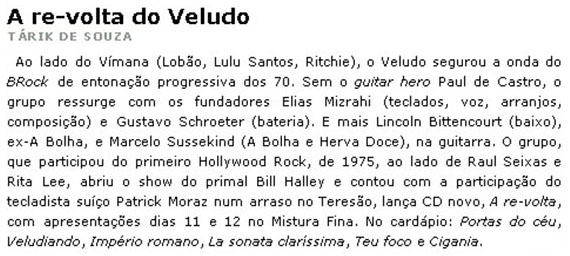 veludo jornal do brasil online